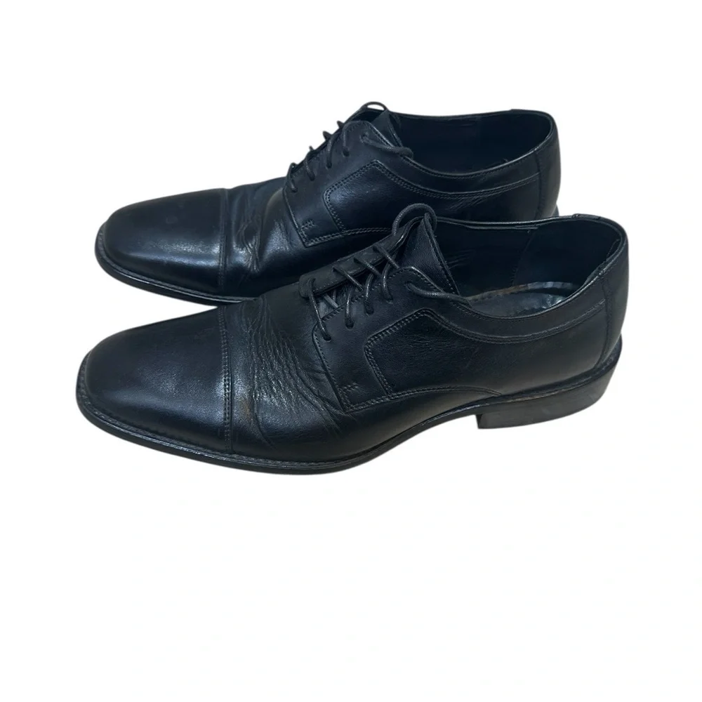 Johnston & Murphy Black Leather Oxfords 10 1/2 M
